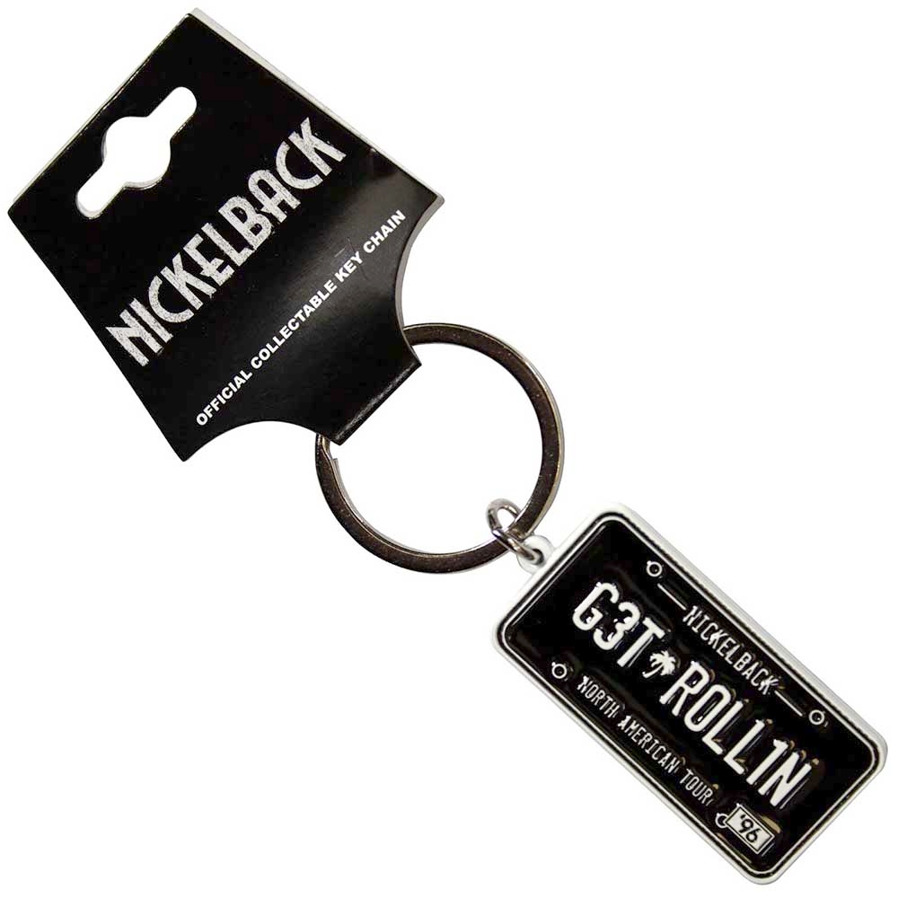 Nickelback - License Plate Sleutelhanger - Zwart